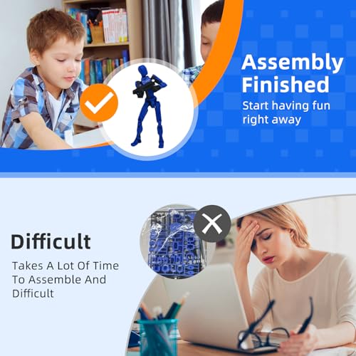 (Assembly Completed) 8 Packs Dummy13 Action Figure Set, 3D Printed ActionFigure Toy Gifts for Kids, Dummy 13,Robot 13 Action Figure Full Body Mechanical Doll Christmas Birthday Gift for Boys Girls