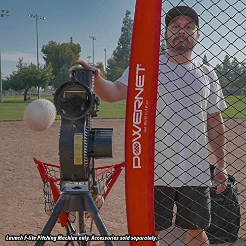 image for PowerNet Launch F-lite Baseball & Softball Pitching Machine, Adjustabl