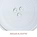 Recamania Plato Giratorio microondas Balay Daewoo diametro 255 mm 3WG2421 4WG214A 3WG19X...