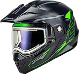 Gmax MD-74S Modular Electric Shield Snowmobile Helmet Anti-Fog Lens...