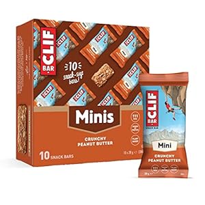 Clif Bar Minis, Proteinriegel, Vitamin B12 & B6, Knusprige Erdnussbutter, 10 x 28g