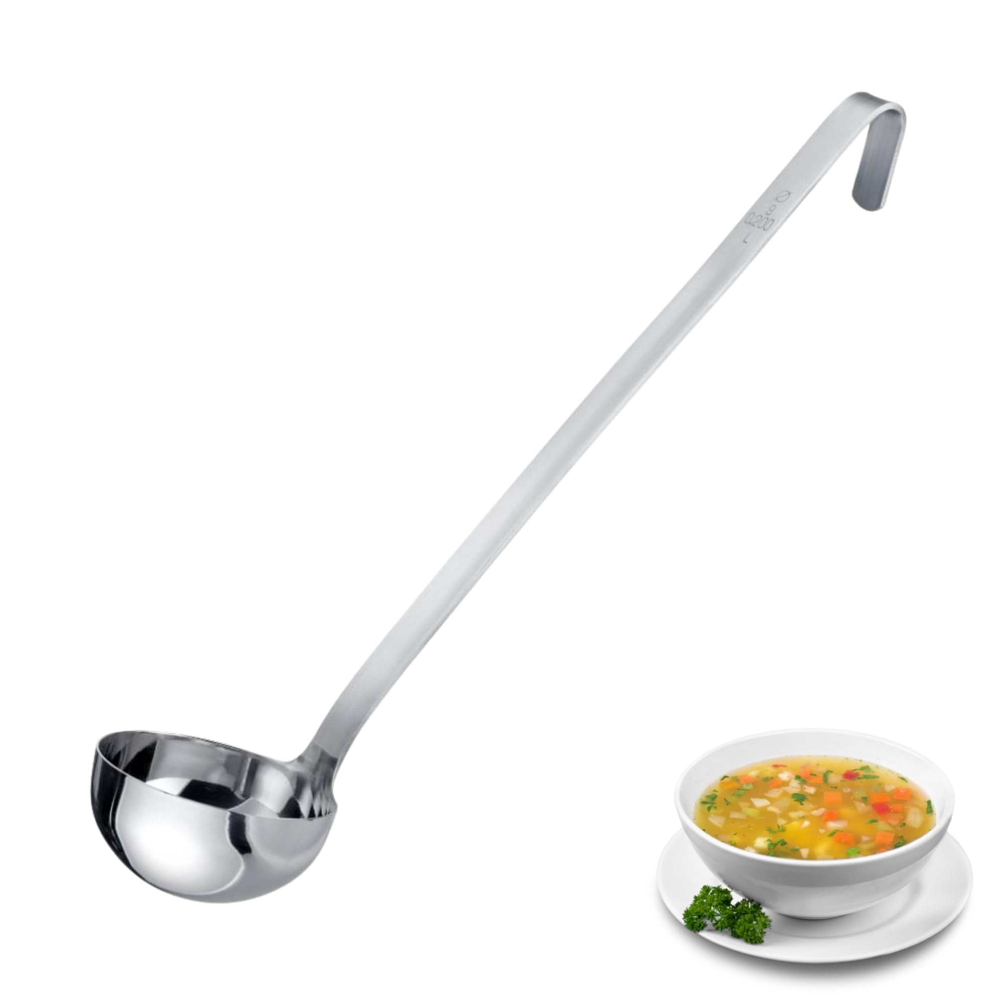 Westmark Ladle Pro - Small Stainless Steel Soup ladle for The Professional Kitchen - Ladle for sauces, dressings etc. - Silver, Ø 9 cm, 200 ml