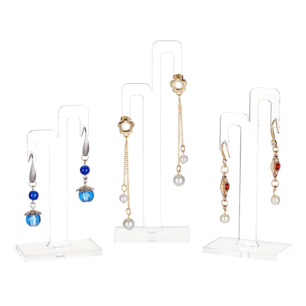 Supports de boucles d'oreilles en métal doré en forme de T (doré, 4