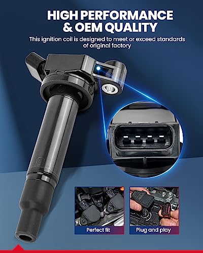 Image of KAX 6 Ignition Coils for Toyota Highlander Sienna | Fits Sienna, Camry, Highlander, Avalon, Solara, RX330, ES330, RX300, ES300, RX400h UF267