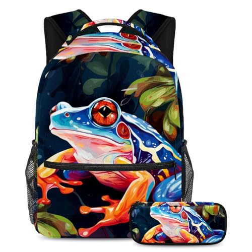 Sac à livres de voyage grenouille pour les vacances et la rentrée des adolescents