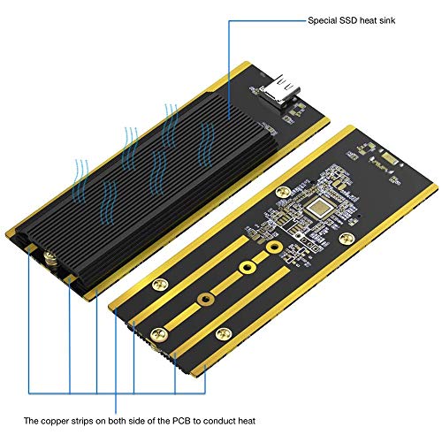 Caja Externa USB 3.1 para SSD M.2 NVMe 10Gbps miniatura 5