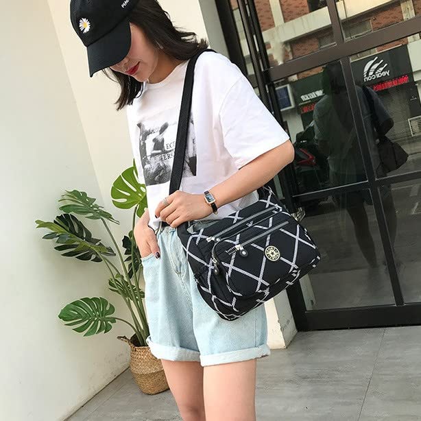 Image of Single shoulder Messenger Crossbody Bag Nylon Purse Satchel Travel Women Lady Fashion Top Handle