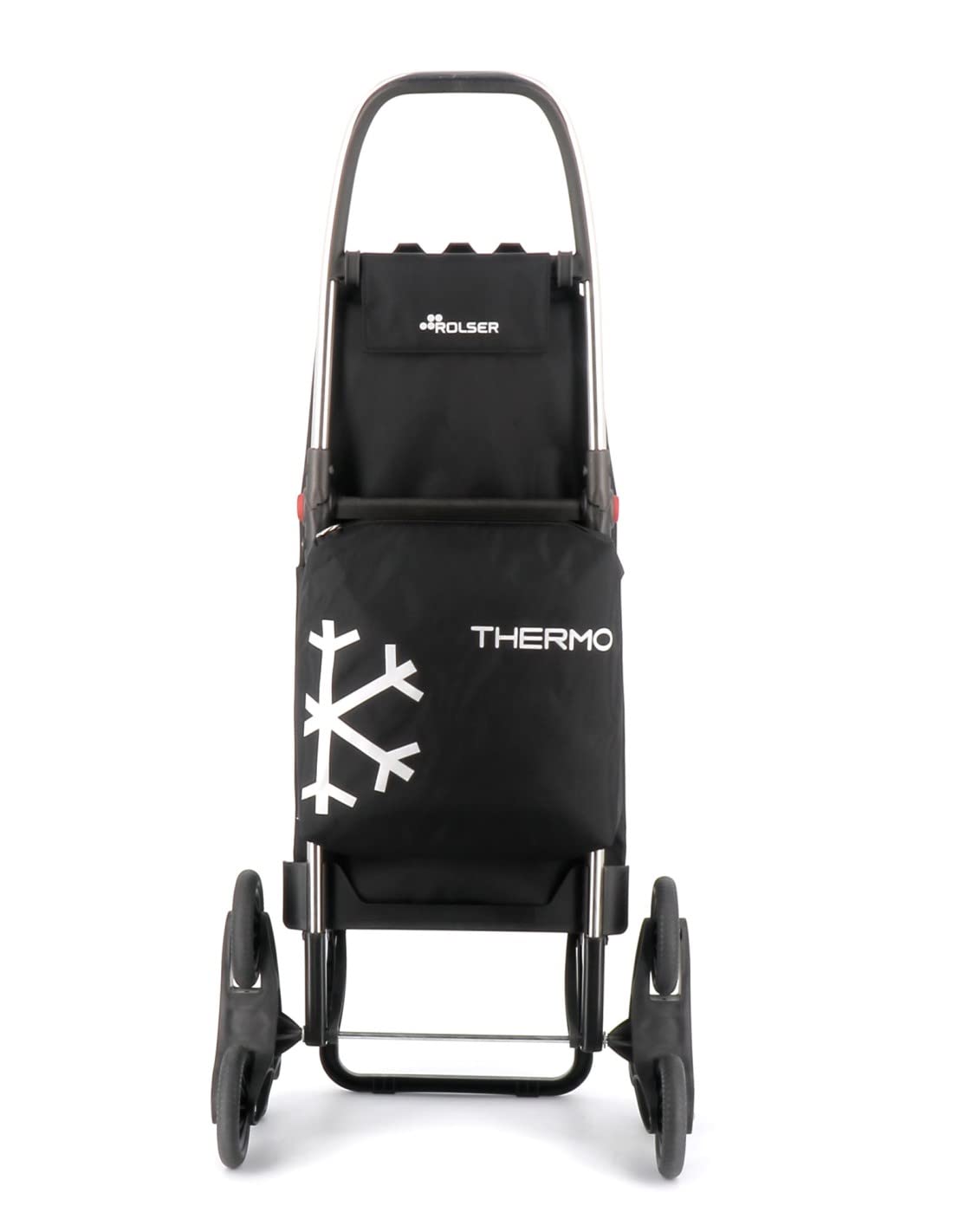 Klappbarer Einkaufstrolley Rolser I-Max Thermo Zen 6 Räder Treppensteiger - Schwarz