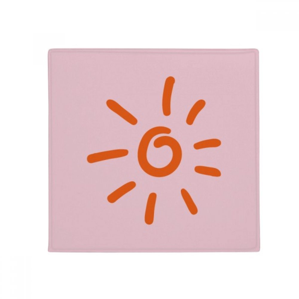 Peinture orange à la main tapis de sol anti-slip soleil météo cuisine 80 x 80cm