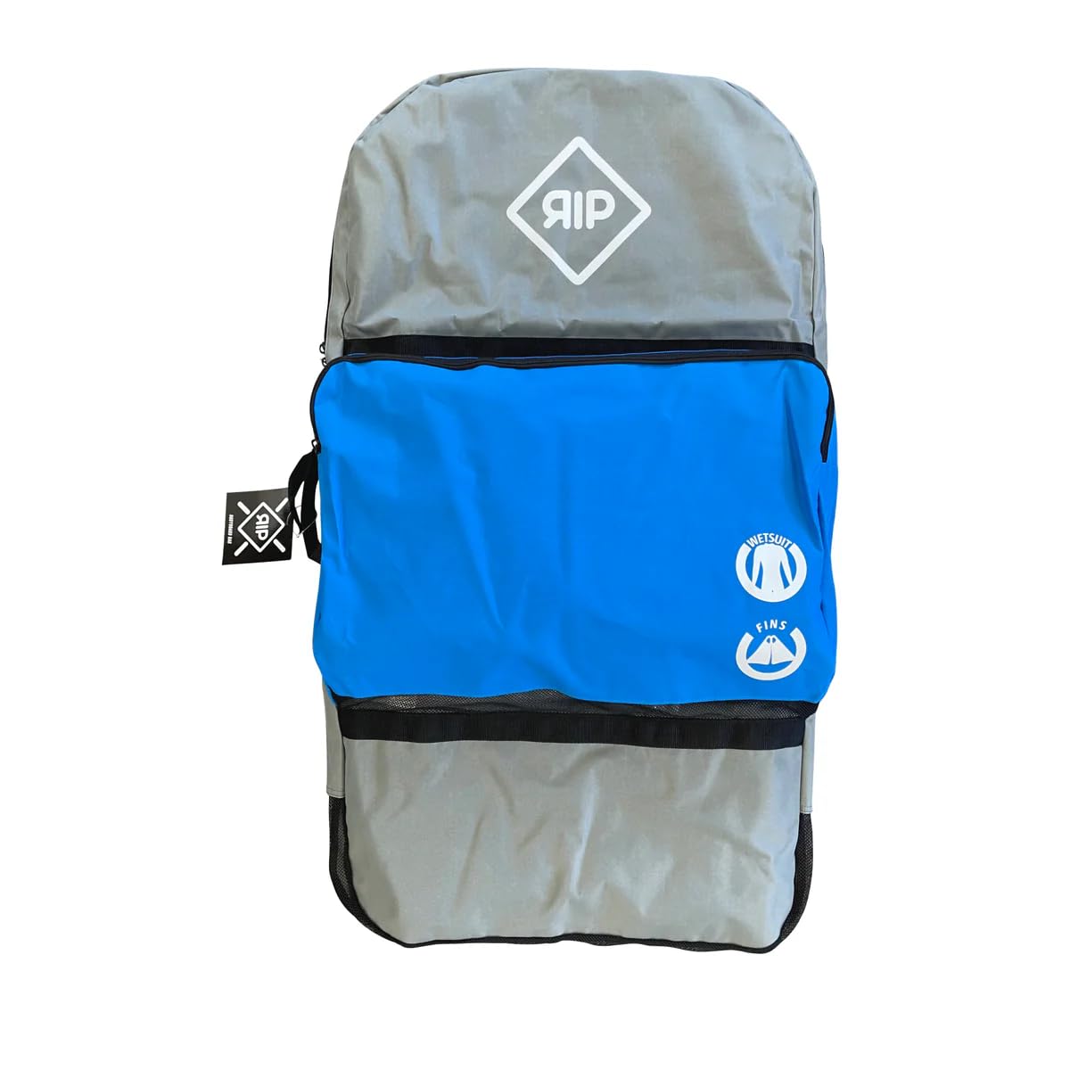 ‍ Housse de Bodyboard RIP Premium – Sac à Dos 2 Planches – Nylon Cordura 600D – Gris/Bleu