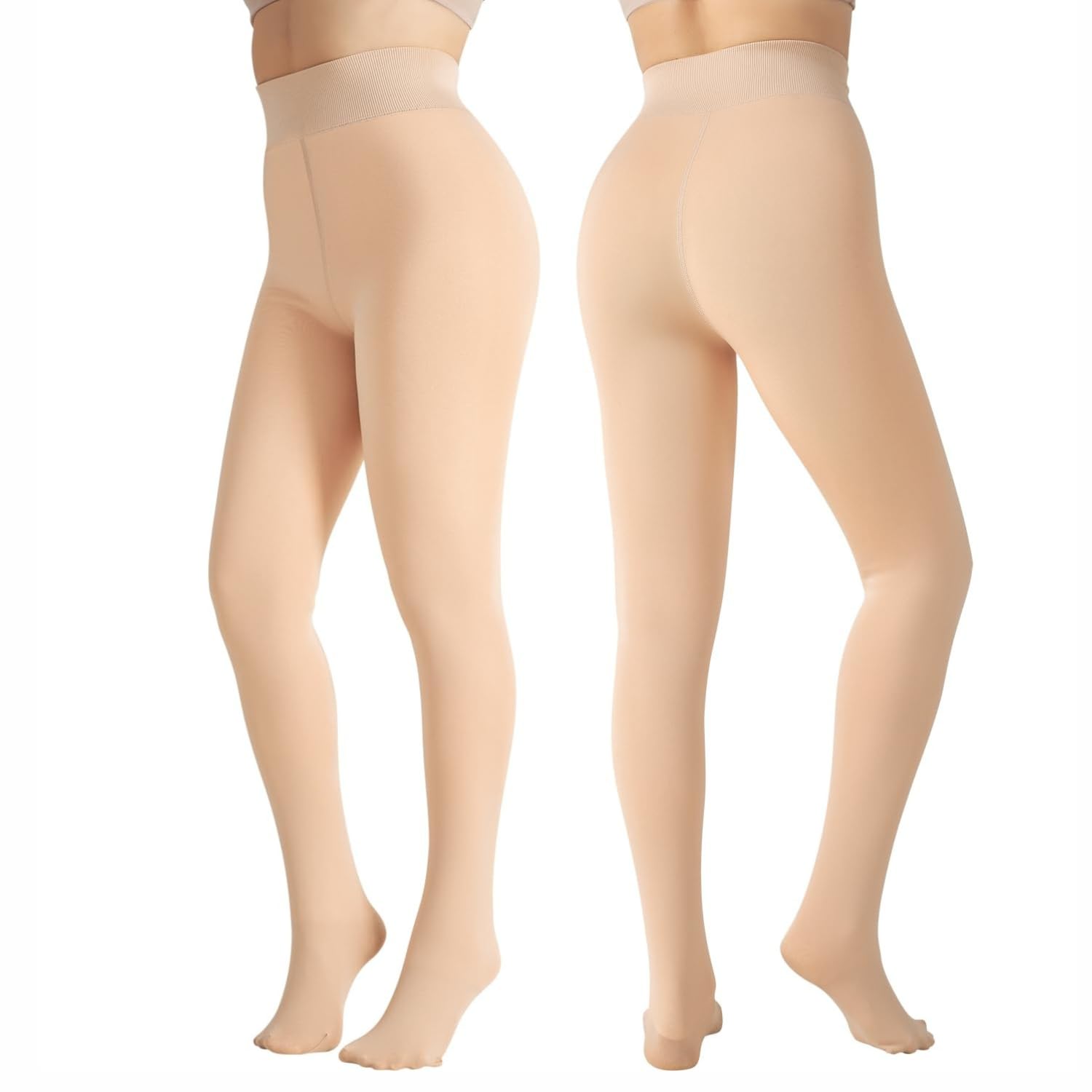 caredone Women Thick Fleece Lined Stocking Slim Fit Pantyhouse Legging with Highly Stretchable Waistband Provide Warmness to Women in Cold Tummy Control Seamless.-picture-27