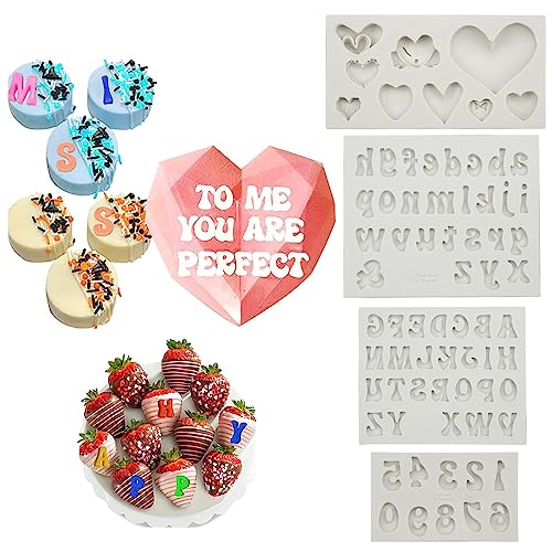 2er Set Silikonformen Für Buchstaben & Zahlen - Perfekt Für Schokolade, Fondant & Gummibärchen