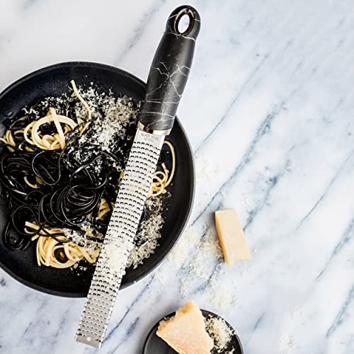 Image of Microplane Premium Classic Lemon Zester Tool (Black Marble)