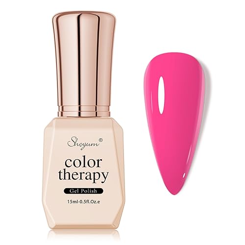 SHOYUM Gel Nail Polish, 1Pcs 15ML Hot Pink Gel Polish