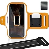 PORTHOLIC 2026 Running Armband Water Resistant Sports Phone Holder Case with Extension Strap,Card Slot Up to 6.9" Phone for iPhone 17/16/15/14/13 Plus Air Pro Max XR/XS, Galaxy S25/24/S10