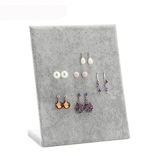 Jecxep - Estante para pendientes de terciopelo, 30 pares de pendientes Cover