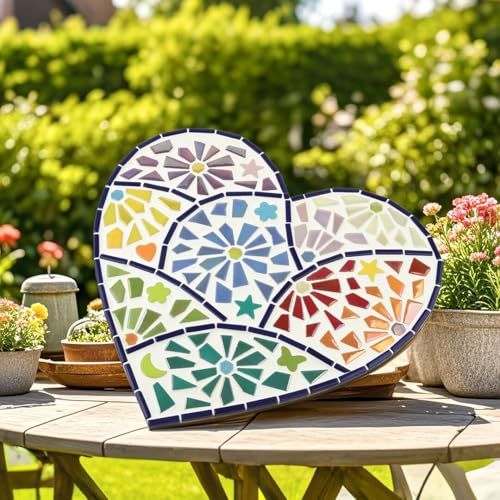 Youway Style Iridescent Glass Mosaic Tiles for Crafts Bulk,200g Black Stained Glass Mosaic Supplies,Broken Mosaic Pieces for Garden Kit Crafts,DIY Mosaic Art Decor