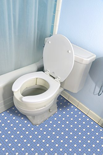 Essential Medical Supply Hinged Toilet Seat Riser For Standard Toilets, 17.5 X 13.5 X 3.5 Inch #TOP4