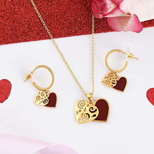Peek-a-Boo Hearts Pendant Set