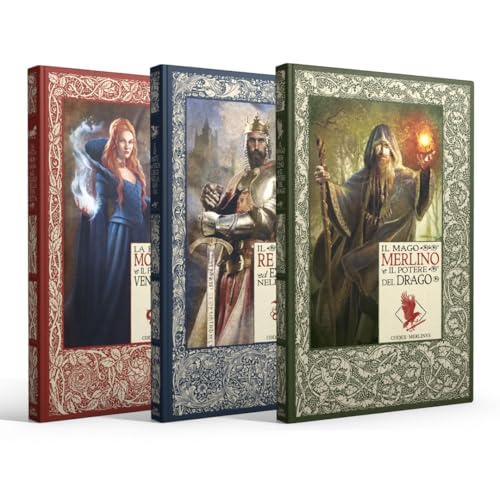 Collezione Le Cronache di Excalibur Pack I. Contiene 3 libri: Il Mago Merlino e il potere del drago, Il Re Artù ed Excalibur nella roccia e La Fata Morgana e il fuoco della vendett