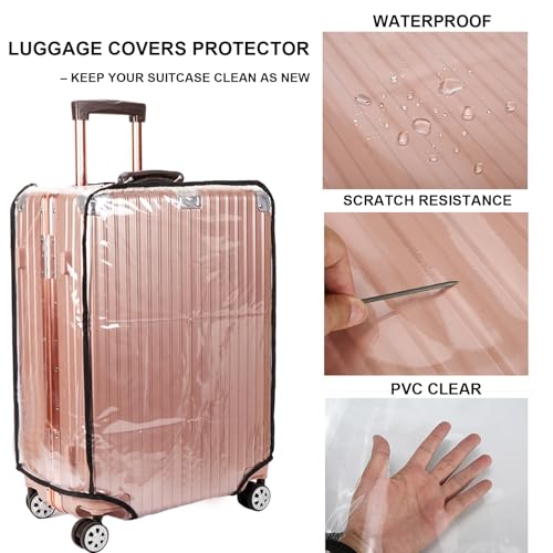 28-inch Luggage Cover Protector Clear PVC Waterproof Suitcase Covers, Travel Luggage sleeves protective Tsa Approved2