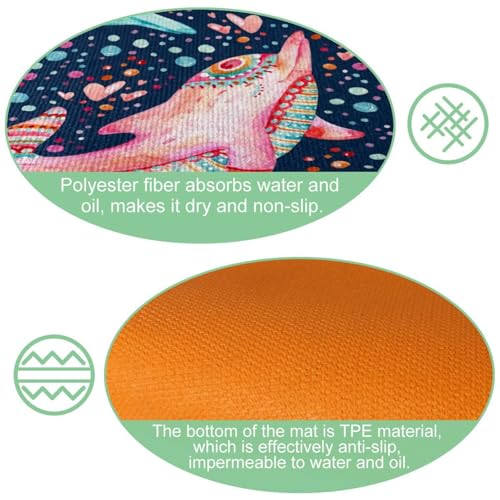 Tapis de cuisine dauphin lavable pour éviter les glissades devant l'évier - 6