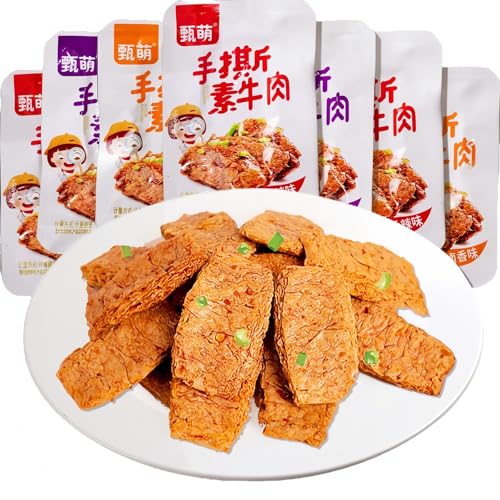 Latiao,Würziger Getrockneter Tofu, Vegan- Gewürzt, Fleischalternative, High Protein - Latio-8g*20Stück-Würzig Scharf, Aromatisch, BBQ Geschmack (3 Sorten) - Leckere Soja-Snacks (Aromatisch)