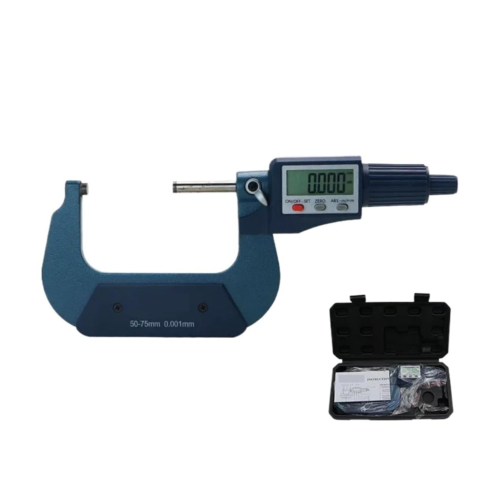 Micrómetro exterior Digital de 0-25/25-50/50-75/100mm micras, calibre micrométrico electrónico, calibrador de herramientas digitales de 0.001 Mm Lecturas precisas | 50-75mm
