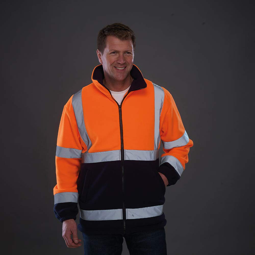 YOKO - Veste polaire haute visibilité - Homme (XL) (Orange)