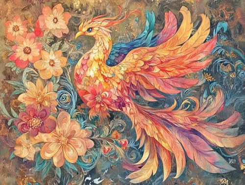 Peinture Numéro Adulte oiseau 0F-678 | Kit toile 60x80cm