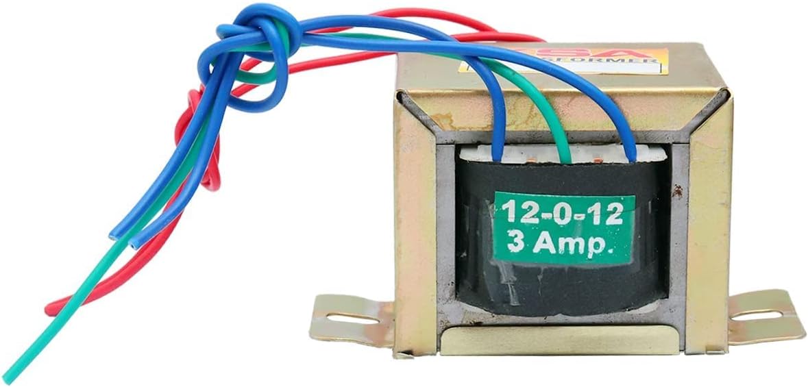 ILT Retail -Transformers 12-0-12 3AMP AC Current Step Down Vertical Mount Electric Power Transformer (12-0-12 3AMP)-AMZ