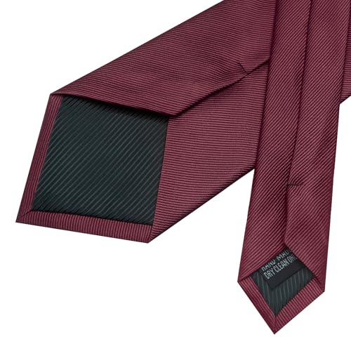 Image of JEMYGINS Formal Necktie Solid Color Tie and Pocket Square with Tie Clip Lapel Pin Sets for Men 4PCS