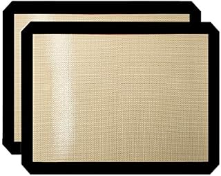 Premium Non Stick Silicone Baking Mats Quarter Sheet Toaster Oven Liner Small,Set Of