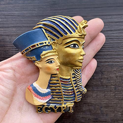 Imán decorativo 3D Faraón y Reina Egipcios miniatura 3