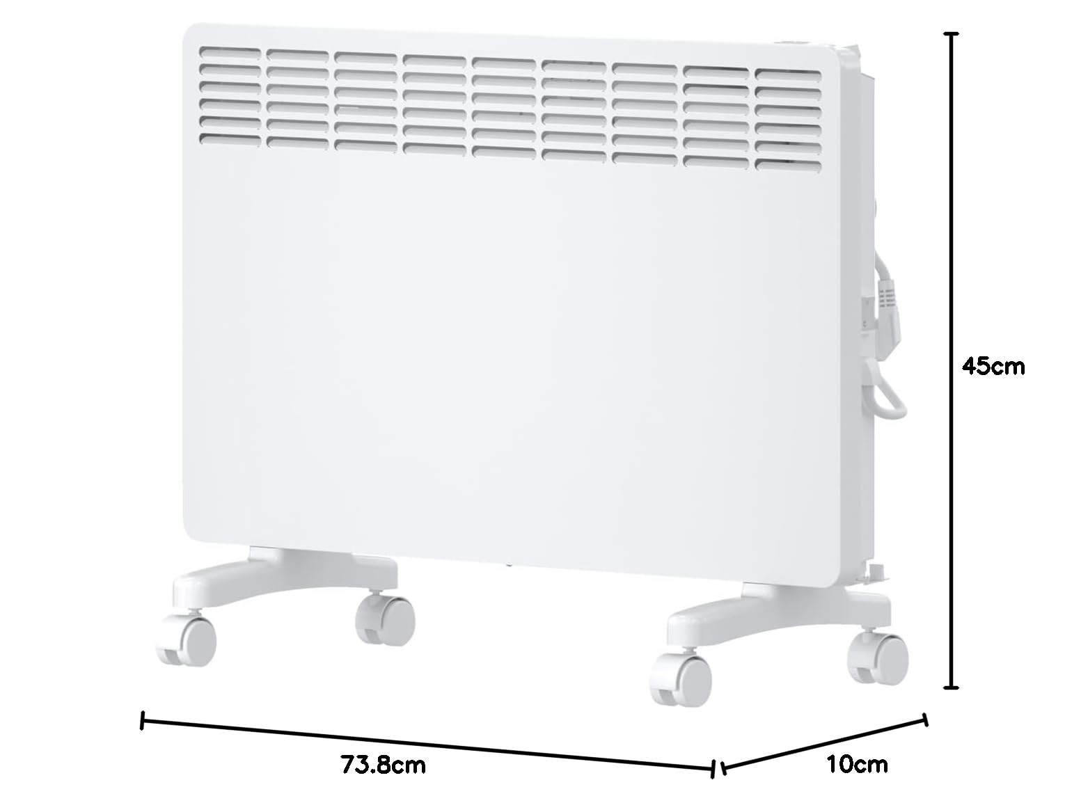 STIEBEL ELTRON Riscaldamento elettrico da terra per circa 25 m², certificato TÜV, riscaldamento a convettore con regolazione elettronica, 2 kW, risparmio energetico, display LCD, ruote, 204451