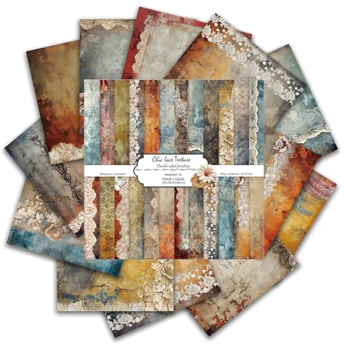 Papier rétro marron pour scrapbooking double face VIVIQUEN anti-gondolage pour album