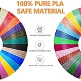 Yungden 40 Colors 3D Pen Filament Refills 1.75mm PLA 3D Printing Pencil Threads Each 3 Meters Total 120 Meters Compatible with SCRIB3D MYNT3D and PIKA3D 3D Pens - Image 3