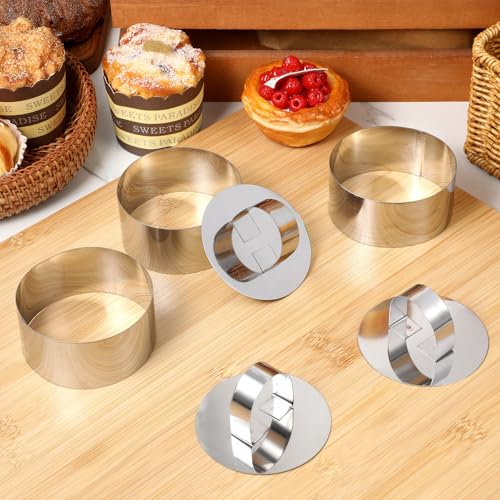 Anillos de acero inoxidable resistentes al óxido para repostería profesional 8
