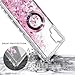 NGB Supremacy Magnetic for Samsung Galaxy Note 10 Case, Rose Gold | Compatible with Magsafe | with Diamond Wrist Strap Lanyard, Glitter Floating Liquid Cute Phone Cover