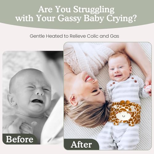 image for Cuckool Baby Colic and Gas Relief, Heated Tummy Wrap for Newborns Bell