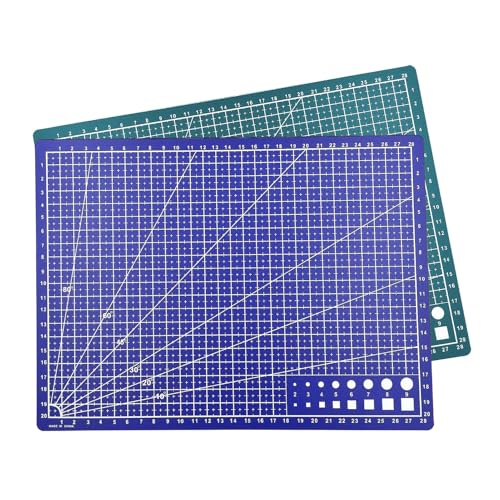 Fafeicy Tapis de Découpe A4, Planche à Découper Auto-cicatrisante avec Lignes de Grille, Angles de Mesure pour Artisanat D'art, Scrapbooking, Peinture, Sculpture (A4)