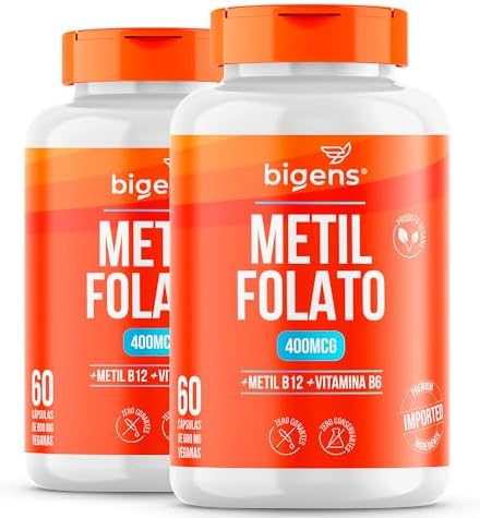 Kit 2 Metilfolato 60cps Ácido Fólico Ativo Biogens