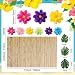 Canlierr 22 Pcs Hawaiian Beach Backdrop with Hawaii Paper Flowers Decorations Set 71 x 43 Inch Hawaiian Backdrop 3D Hibiscus Paper Flower Palm Leaves for Aloha Luau Party Decorations(Bamboo Style1)