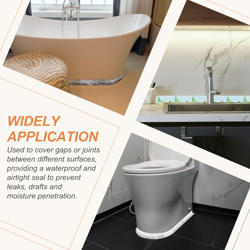 Image of PATIKIL Caulk Tape Waterproof Self Adhesive, PVC Toilet Caulking Sealant Strip Bathtub Caulk Sealing Strip Tape for Bathroom Kitchen Countertop, Summer (1.5 Inch x 16.4 Ft)