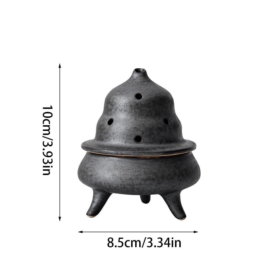 Portaincenso Bruciatore di incenso in ceramica in stile cinese Bruciatore di incenso Zen for interni Piccolo bruciatore for aromaterapia antico Ornamenti da scrivania Bruciatore di Incenso(A)
