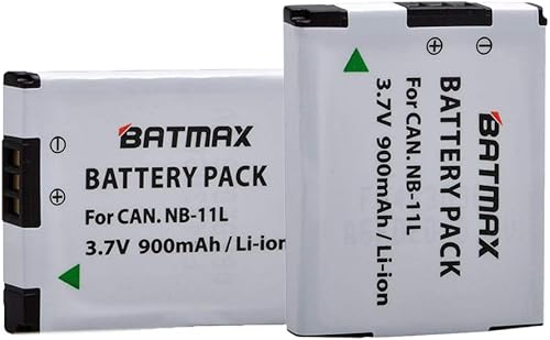 Miniatura 3 de Batmax 2 baterías NB-11L NB-11LH + cargador LED USB para Canon PowerShot A2300, A2400, A2500, A2600, A3400, A3500, A4000, ELPH 190, 180, 170, 160,