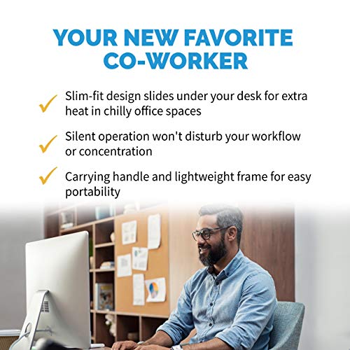 image for Newair 400W Portable Under Desk Heater - Slim Fit Design with Silent, 