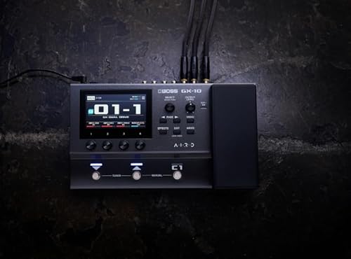 BOSS GX-10 | Compact Guitar & Bass Effects Processor | GX-100 Sound Engine | Colour Touch Display | 32 Amp Types & 170 BOSS Effects | Multi-mode Footswitches & Expression Pedal | AIRD Technology