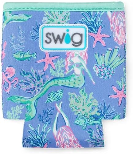 Miniatura 14 de Swig Life Skinny Can Coolie, soporte delgado de 12 onzas, enfriador de neopreno aislado con bolsillo, fundas para botellas de cerveza altas, All