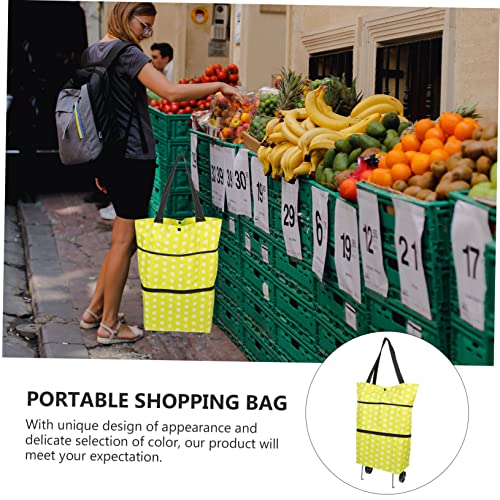 Alipis 4 Pcs dobrar o carrinho de compras sacola de supermercado de pano oxford carrinho de mão dobr